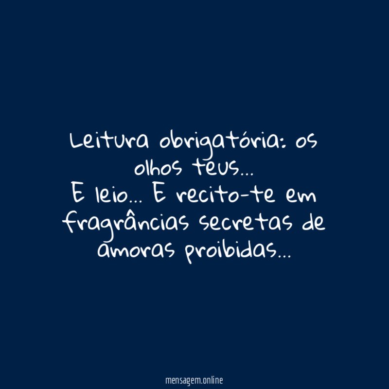 Leitura obrigatória