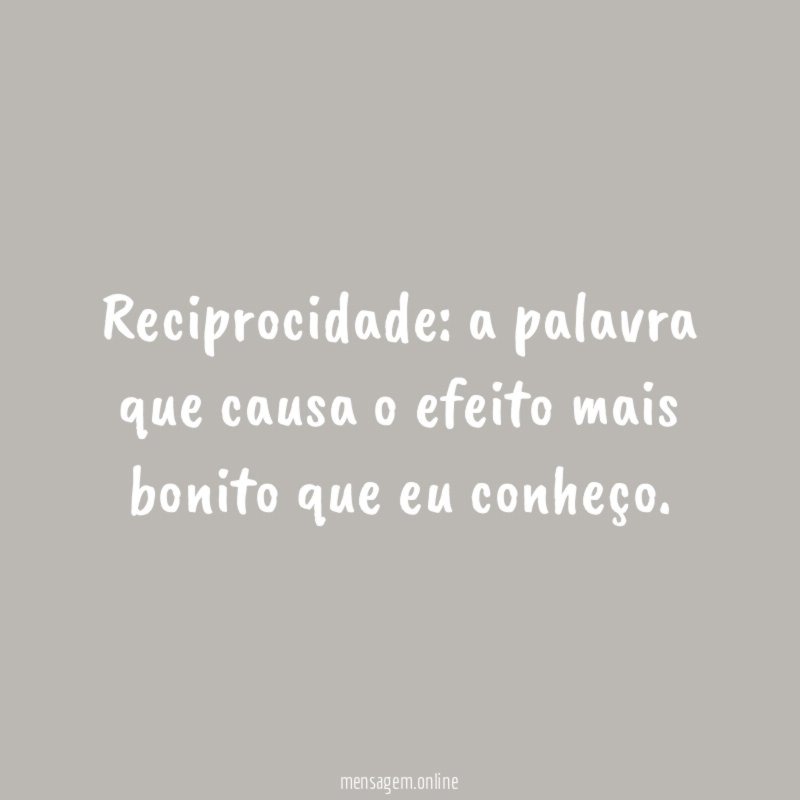 Reciprocidade