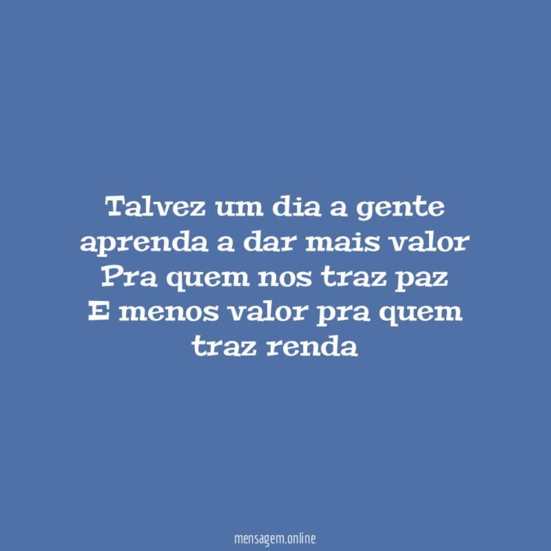 Talvez um dia a gente aprenda a dar