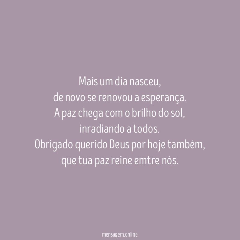 Mais um dia nasceu