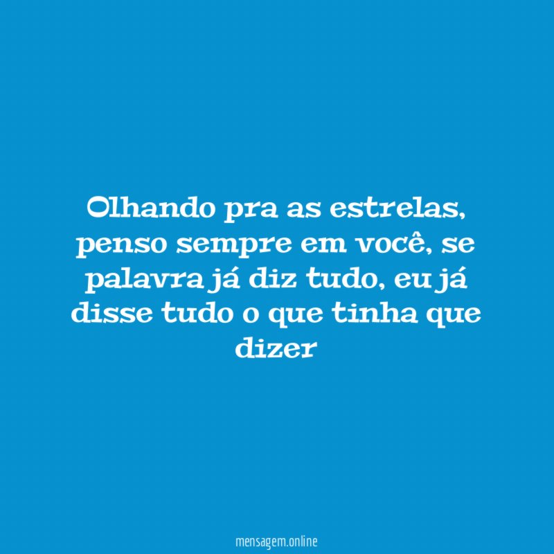 olhando pra as estrelas