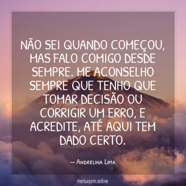 Não sei quando começou