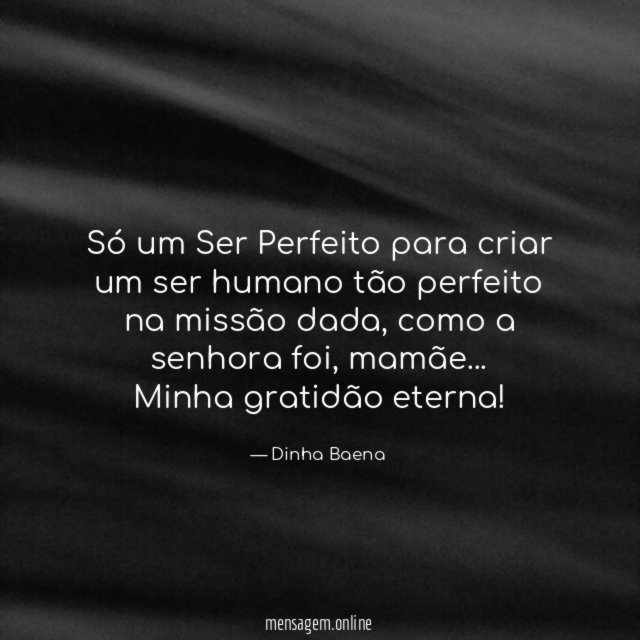Só um Ser Perfeito para criar um ser