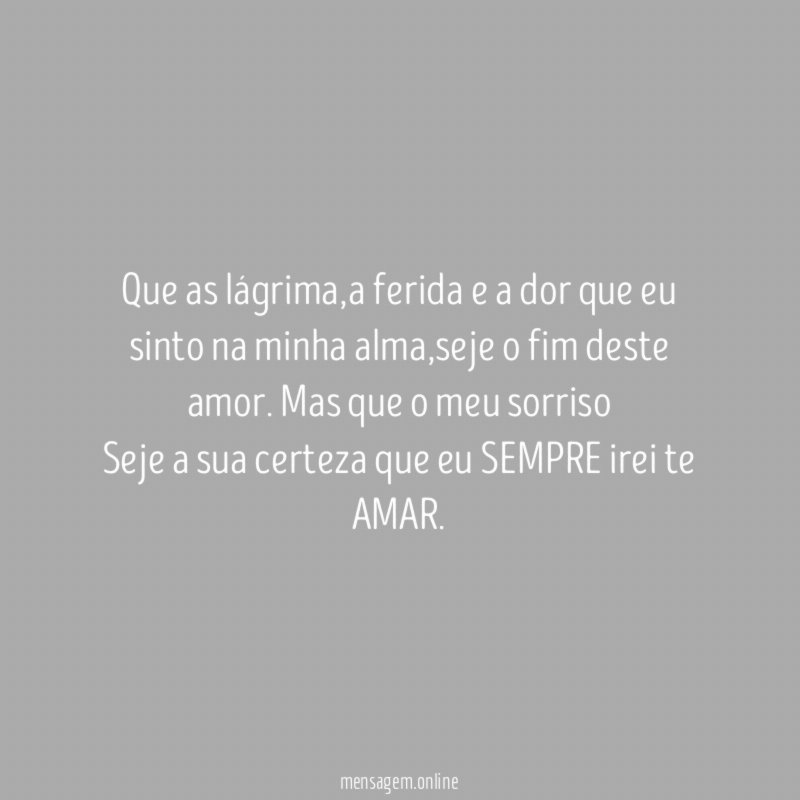Que as lágrima