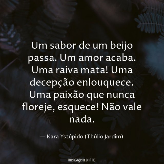 Um sabor de um beijo passa