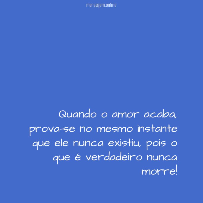 Quando o amor acaba