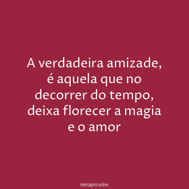 a verdadeira amizade