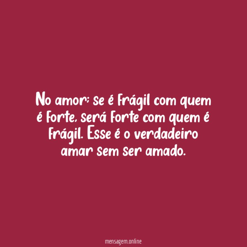 No amor
