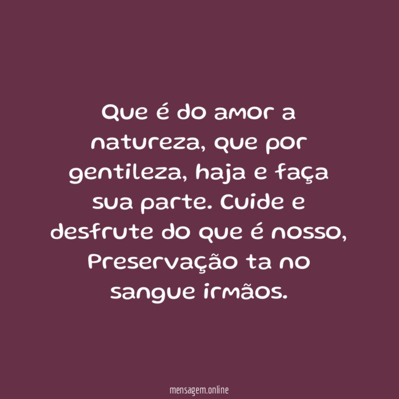 Que é do amor a natureza