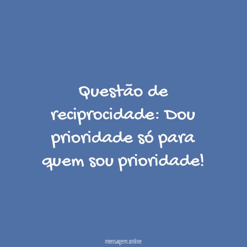 Questão de reciprocidade