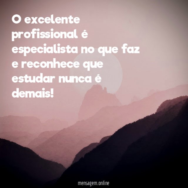 O excelente profissional é especialista no que faz