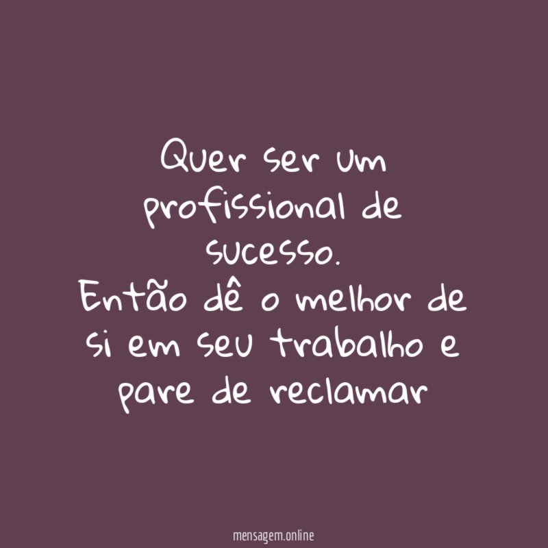 Quer ser um profissional de sucesso