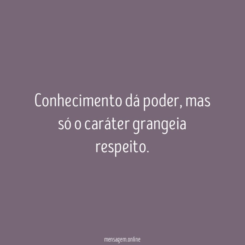 Conhecimento dá poder