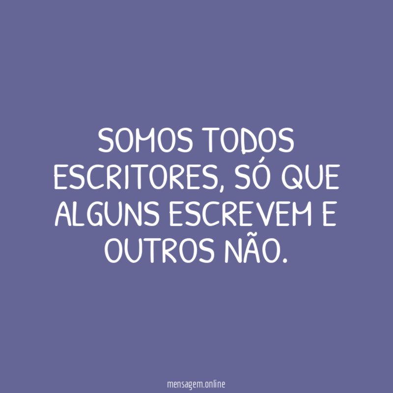 Somos todos escritores