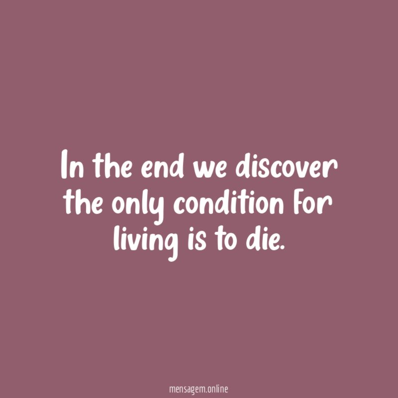 In the end we discover the only condition