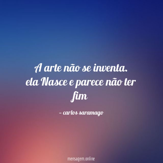 A arte não se inventa