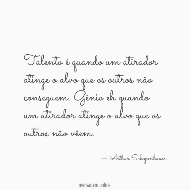 Talento é quando um atirador atinge o alvo