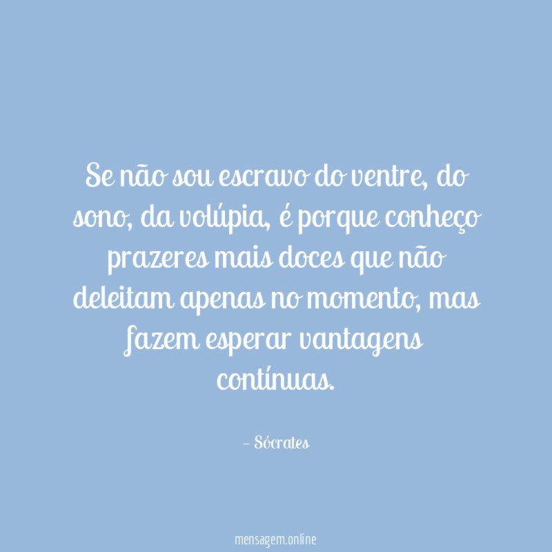 Se não sou escravo do ventre