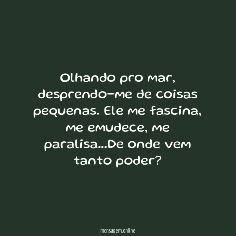 Olhando pro mar