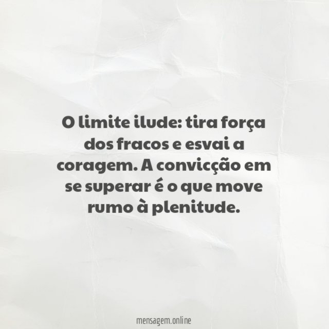 O limite ilude
