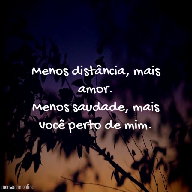 Menos distância