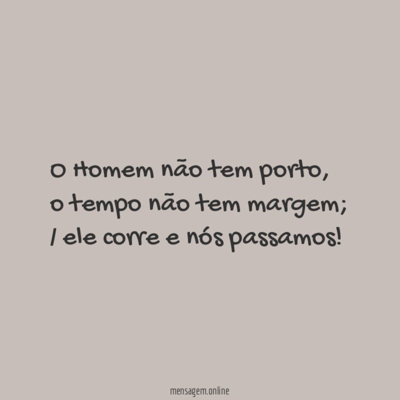 O Homem não tem porto