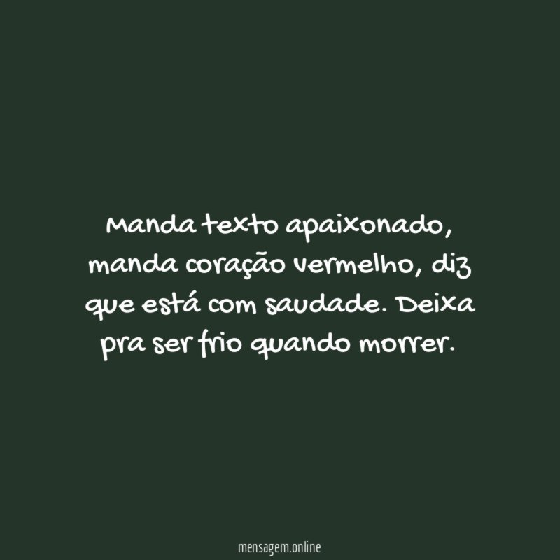 Manda texto apaixonado