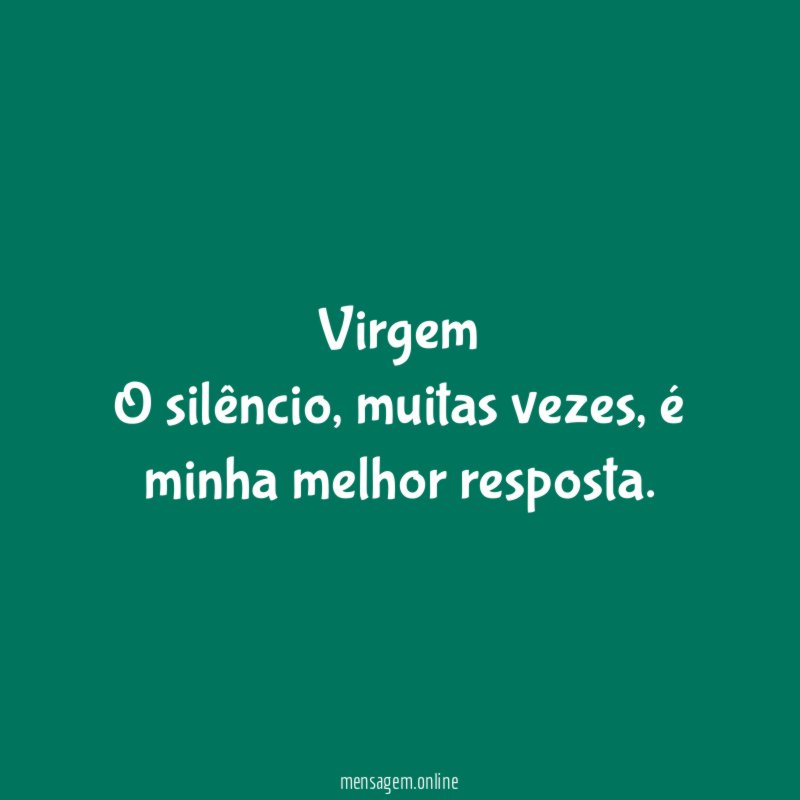 Virgem O silêncio