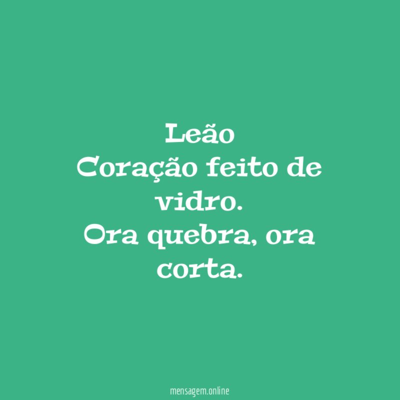 Leão Coração feito de vidro