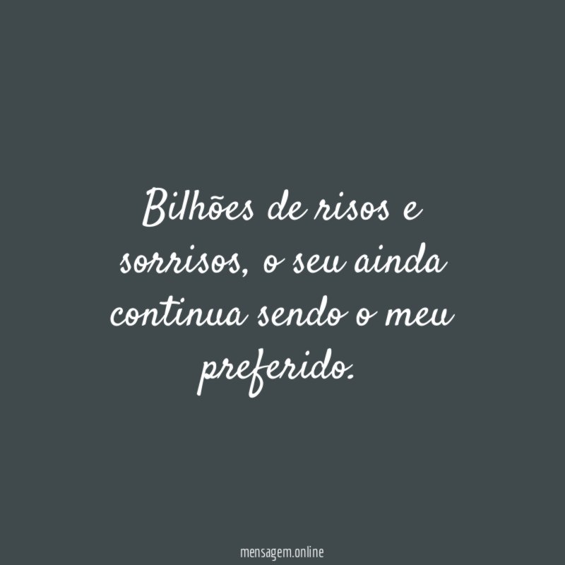 Bilhões de risos e sorrisos