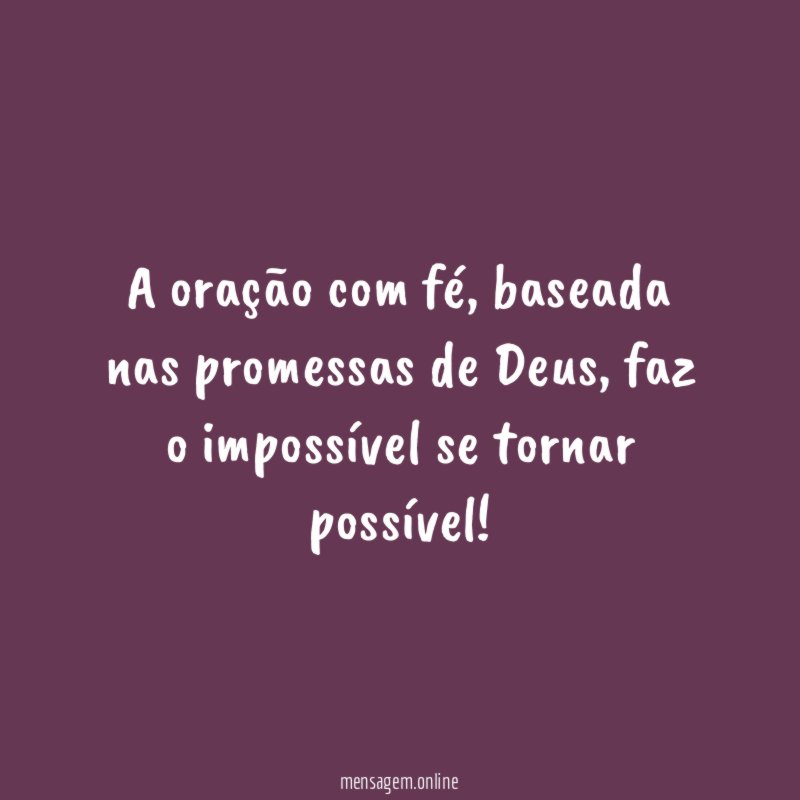 A oração com fé