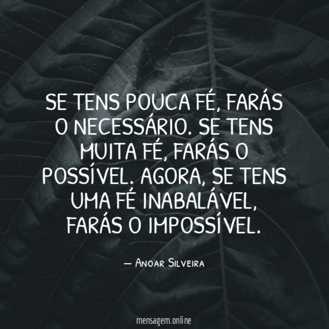 Se tens pouca Fé