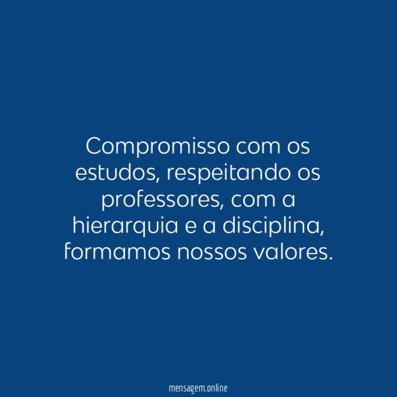 Compromisso com os estudos