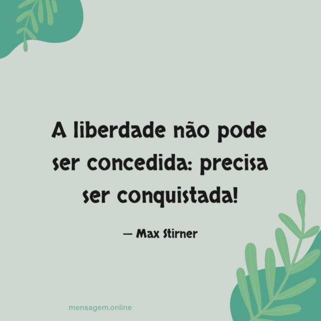 A liberdade não pode ser concedida