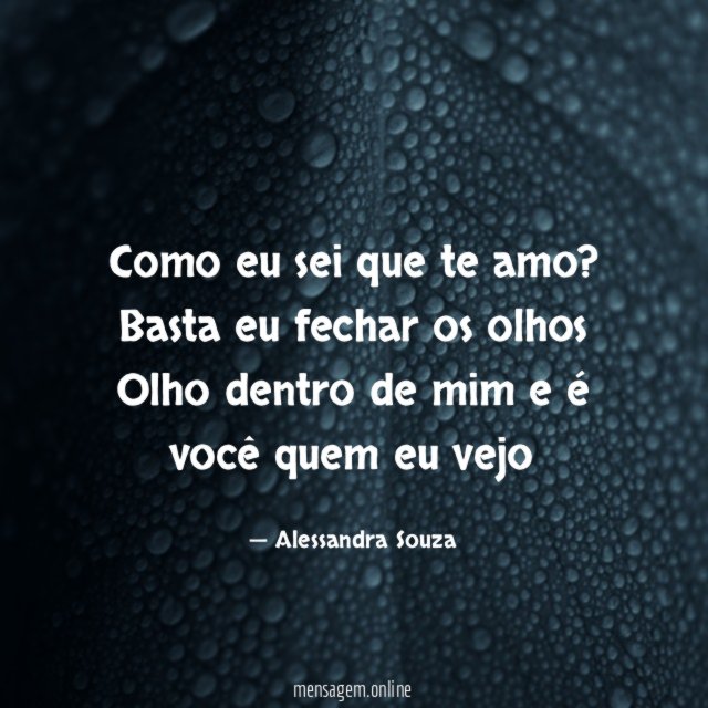Como eu sei que te amo