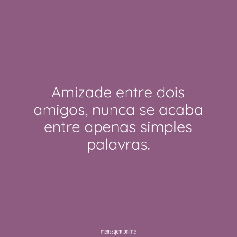 Amizade entre dois amigos