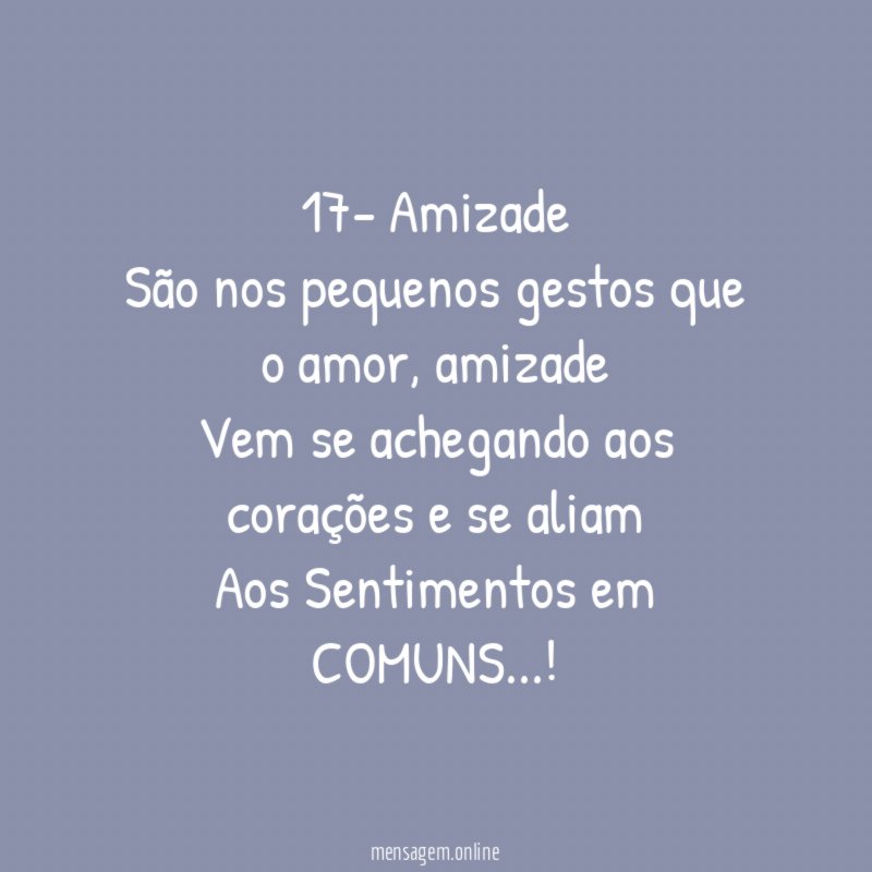 17- Amizade