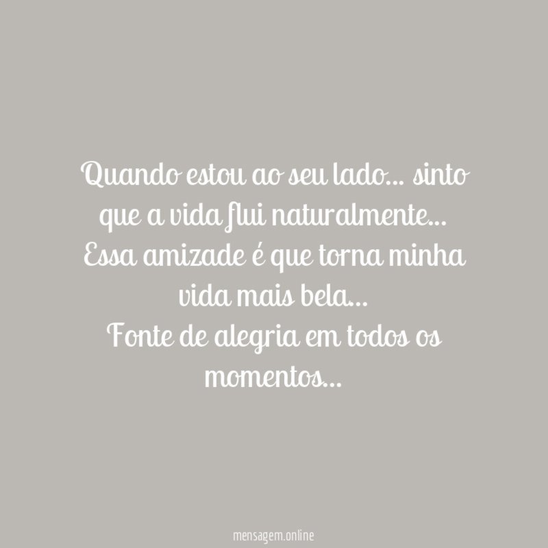 Quando estou ao seu lado