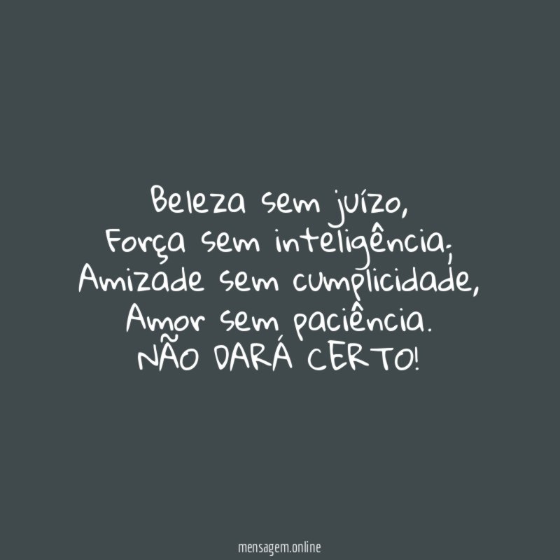 Beleza sem juízo