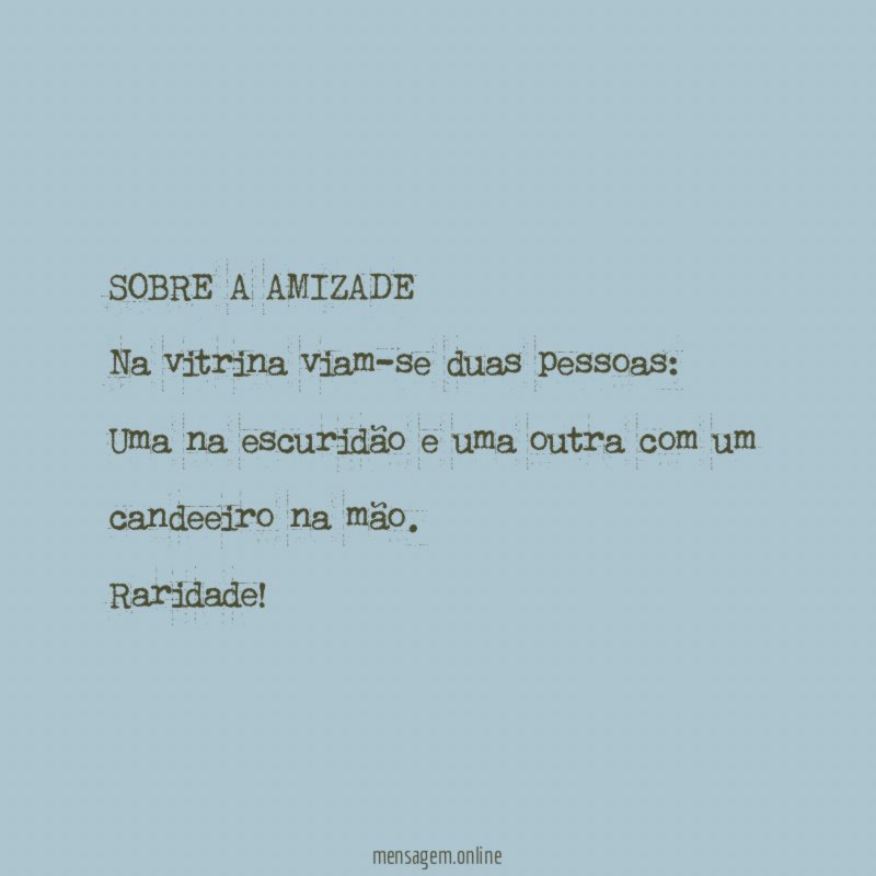 SOBRE A AMIZADE