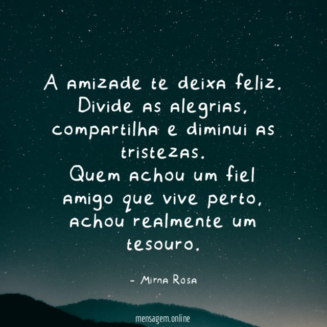 A amizade te deixa feliz