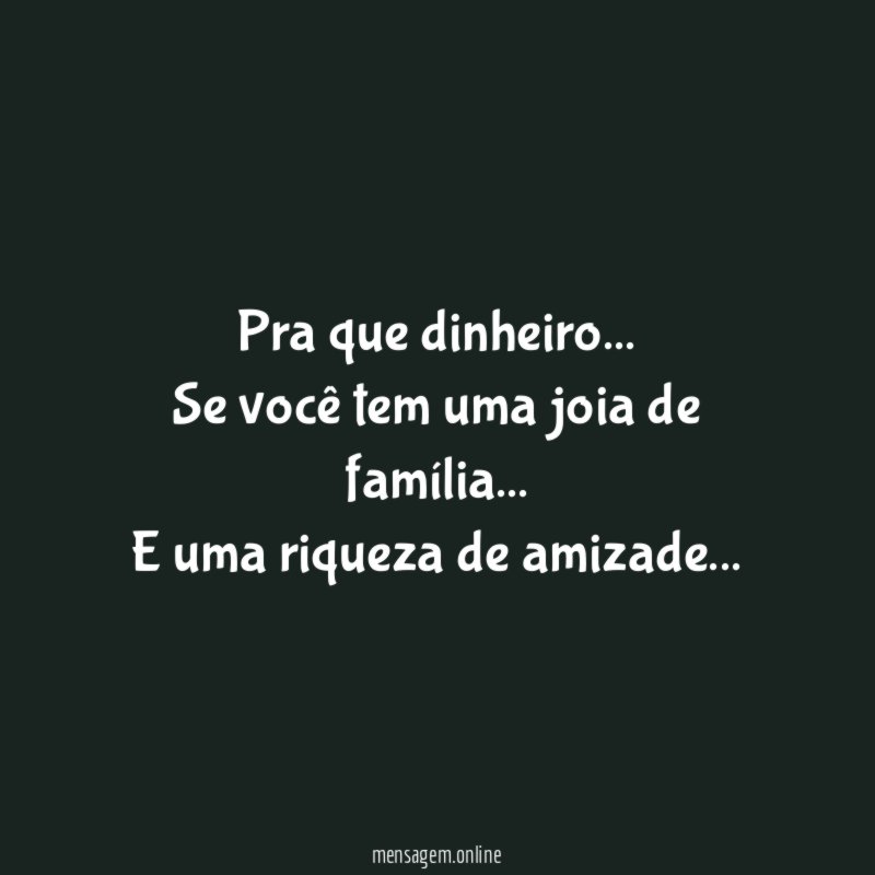 Pra que dinheiro