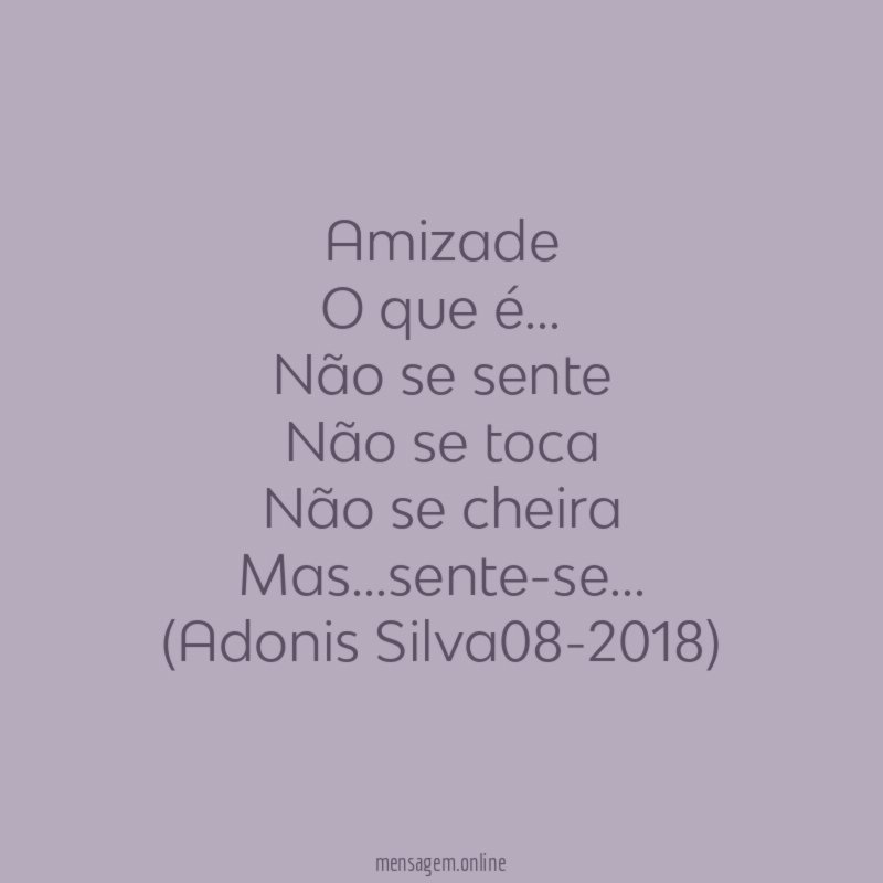 Amizade O que é