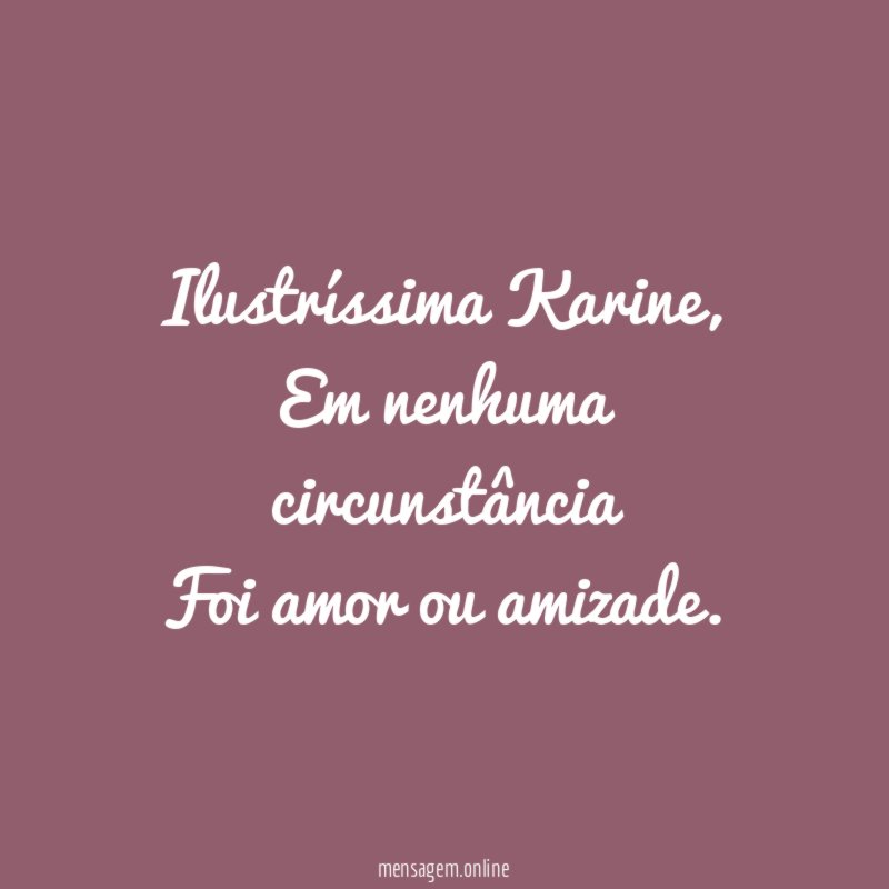 Ilustríssima Karine