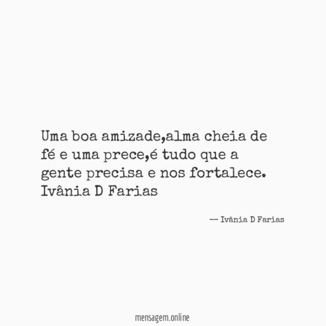 Uma boa amizade
