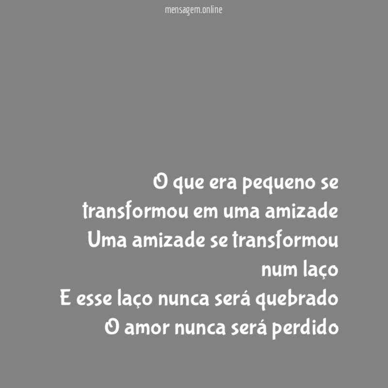 O que era pequeno se transformou em uma