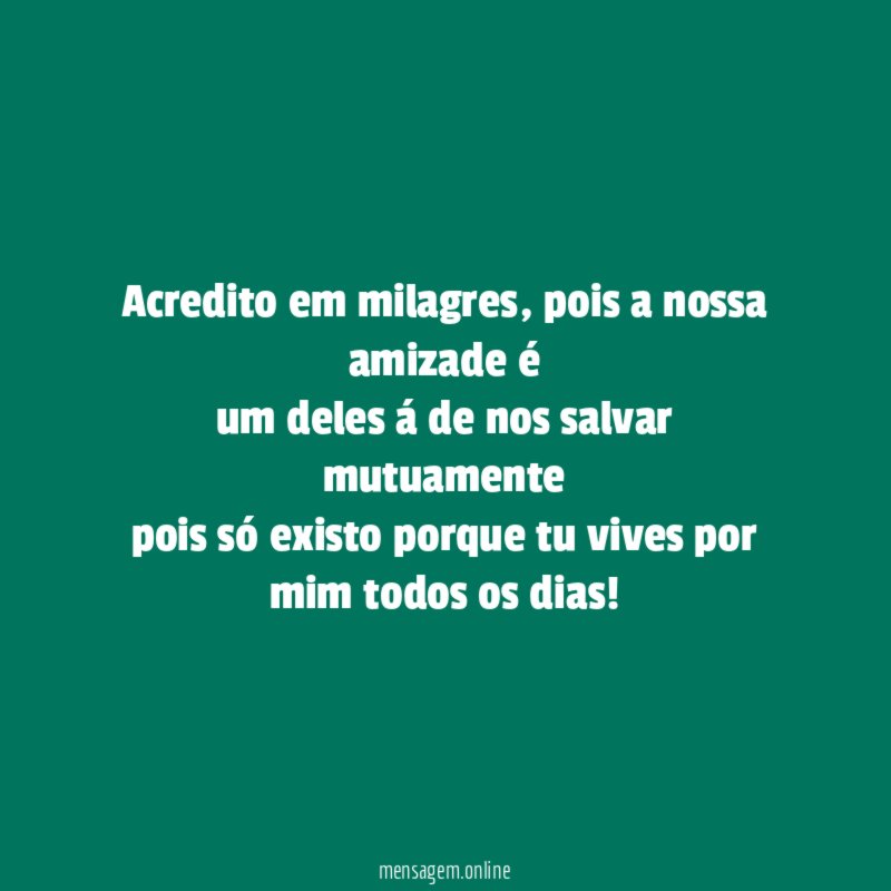 Acredito em milagres