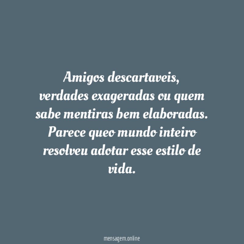 Amigos descartaveis