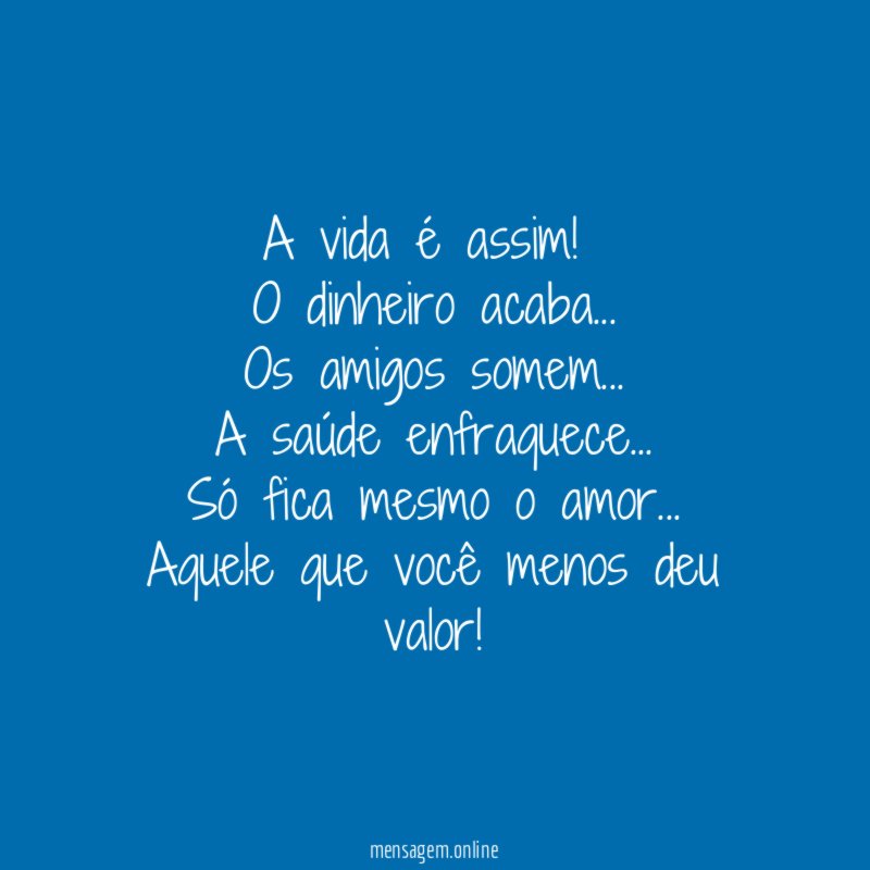 A vida é assim