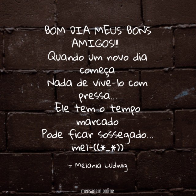 BOM DIA MEUS BONS AMIGOS!!!